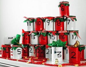 Recycled Tin advent Calendar